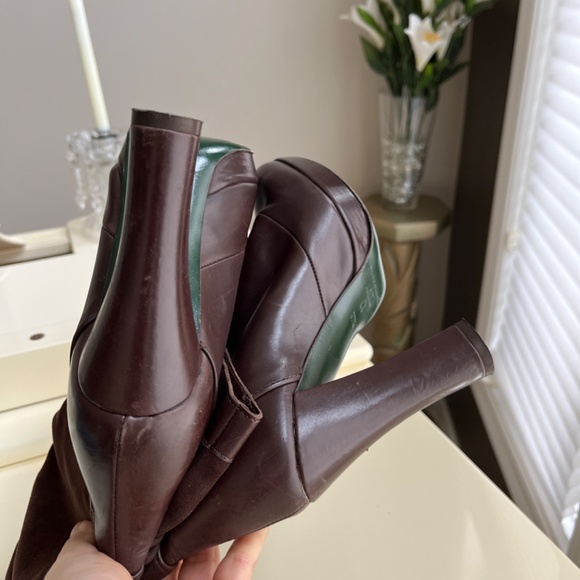 Nicole Brundage brown Italian designer boots - Picture 4 of 4